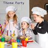 Kids Apron and Chef Hat Set, 30 Pieces Adjustable for Cooking Baking Painting, Ages 6-13, White