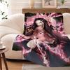 Sofa Blankets for Winter Anime D-Demons Slayer Warm Knee Bed Fleece Camping Fluffy Soft Blankets Microfiber Bedding King Size