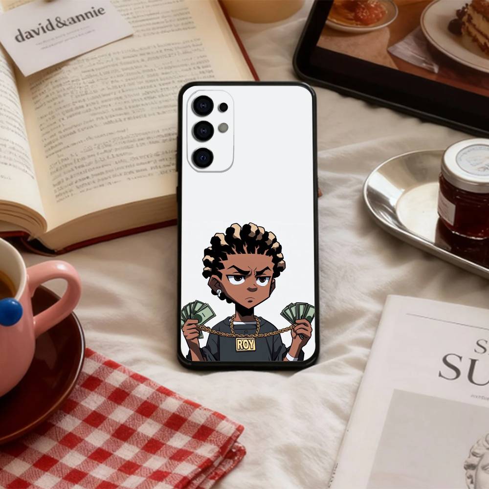 Cartoon Boys The B-Boondocks-es   Phone Case For Samsung S 25,24,23,22,30,21,10,9,Ultra,Plus,Lite,FE,4,5 G Soft Black Case