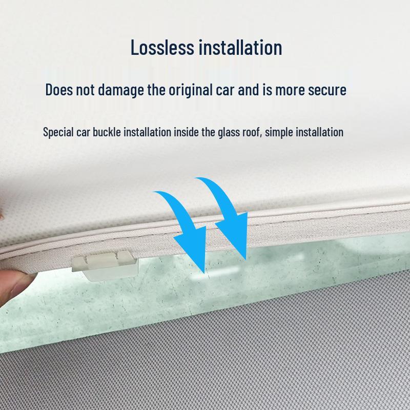 2024 Xiaomi SU7 Sunroof Sunshade: Ice Crystal Heat Insulation & Privacy Protection.