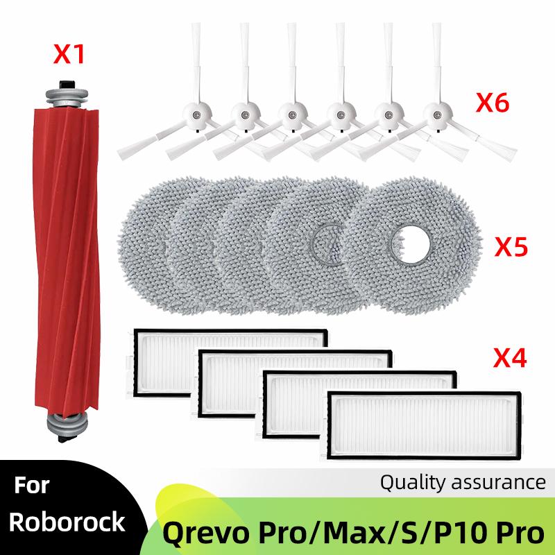 Fit For Roborock Qrevo Pro / Qrevo MaxV / Qrevo S P10 Pro Robot Vacuum Cleaner Replacement Roller Dust Bag Parts Accessories