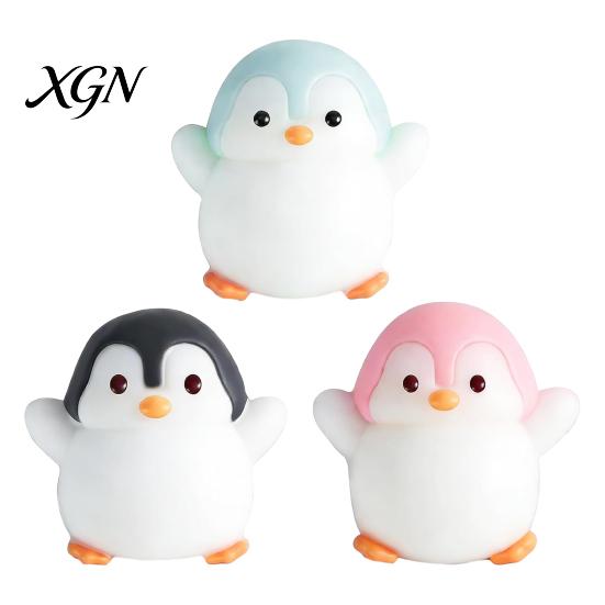 Bright Color Squeeze Toy with Cuet Penguin Shape Fidget Stress Relief TPR Material Sensory Soft Figure for Kids Teens Adults Cute Animal