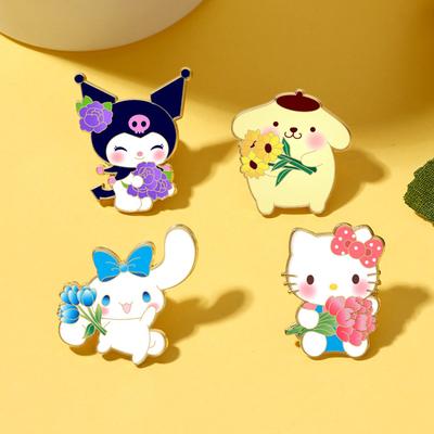 Beautiful NEW HOT Japanese Sanrio Cartoon Badges Cute Cinnamoroll Hello Kitty Pin Accessories Long Lasting High Quality