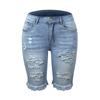 European Summer Tassel Ripped Skinny Cropped Jeans - Women's Mid-Waist Fashion