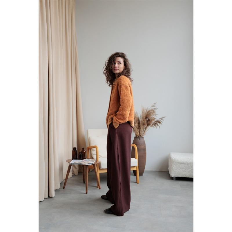 Women's Autumn and Winter Lapel Casual Knitted Cardigan Sweater