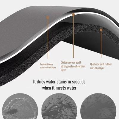 Bathroom Mat, Non-Slip Absorbent Floor Rug – Quick-Dry Silicone/Algae Mud Doormat for Shower, Toilet, Washroom