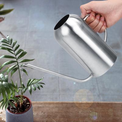 1.5L Stainless Steel Watering Pot,   Spout Garden Watering Can for Indoor Outdoor Plants, with Ergonomic Handle