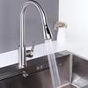 MDNG Brushed Pull-Out Kitchen Faucet with Hot & Cold Mixer