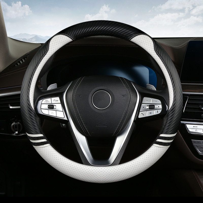 Hot-Selling Popular Car Steering Wheel Covers, Wholesale from Manufacturers, Cartoon Car Steering Wheel Covers, Car Interior Accessories Black and White 38cm