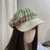 Korean Striped Berets Versatile Beanie Cap Ins Painter Berets  Girls
