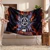 Linkin Park Flannel Blanket, Custom Name Text Personalized Soft Throw Blanket Home Decor Gift