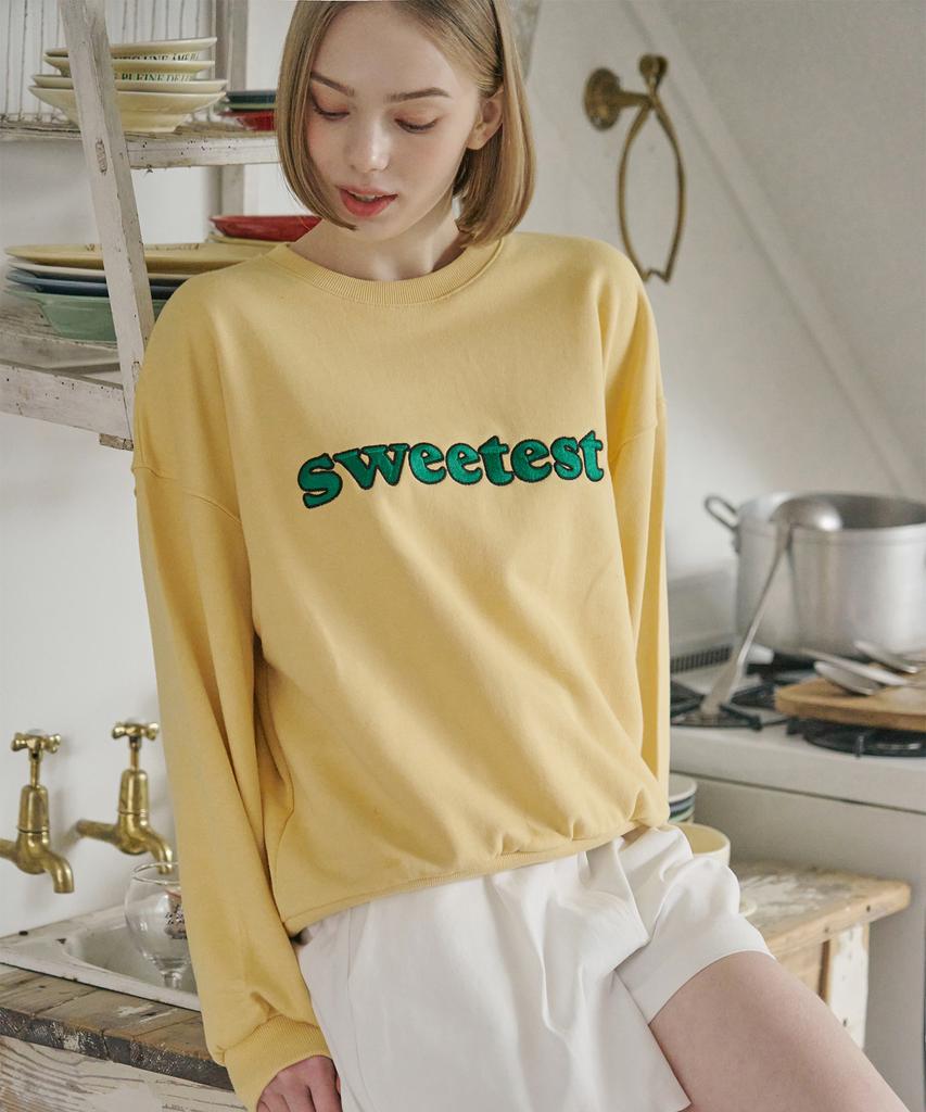 SWEET SOUP Signature Lettering Sweatshirt (Wb2Ltf1)