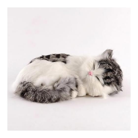 Hyack Cat Figurine Real Figurine Sleeping Cat Kitten Cute Healing Interior Object Miscellaneous Goods Gift (Tabby, Tabby)