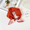 55 Cotton And Linen Headscarf Summer And Autumn Floral Silk Scarf Sweet Versatile Square Scarf Small Scarf Women'S Thin Decorative Silk Scarf