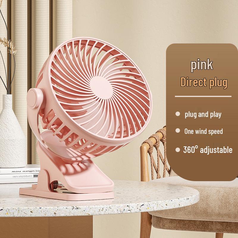 USB Rechargeable Silent Clip Fan for Desk or Wall