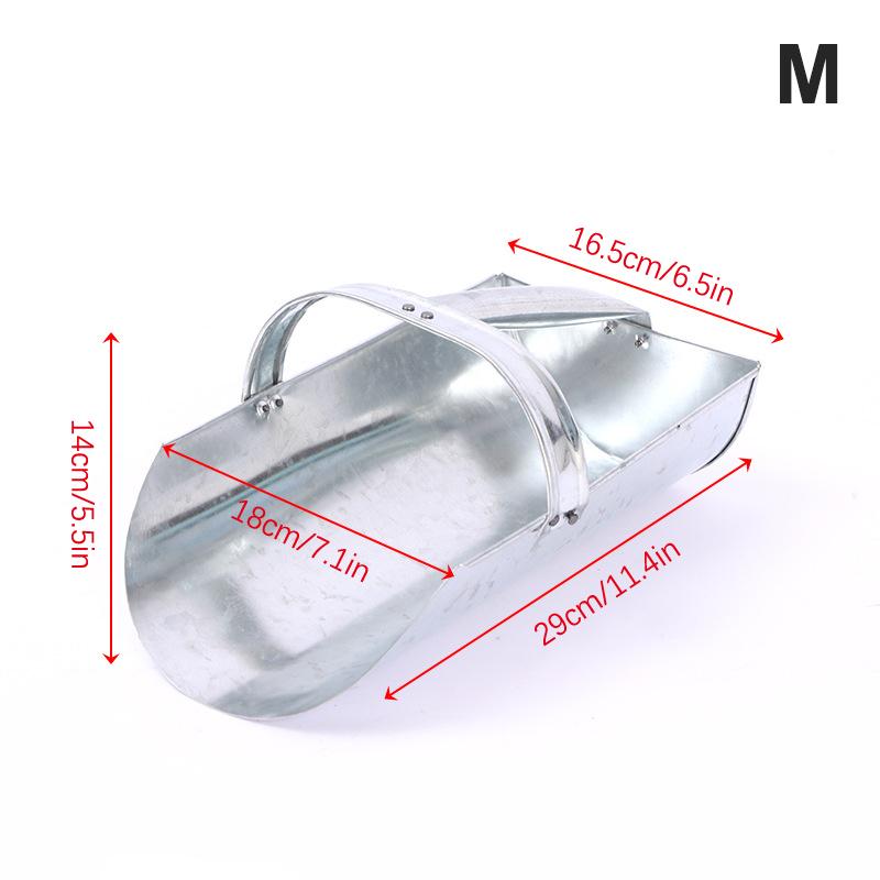 Pala Riso Grande Capacità in Metallo Pala Mangime Cereali Multifunzionale Manico Ergonomico Liscio Cucina Supermercato Fattorie