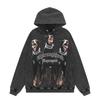 Cross-border Trendy Brand REPRESENT Doberman Hound Washing Water Old High Street Retro Hooded Sweater Men's and Women's Hoodie Jacket