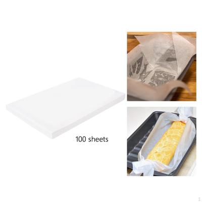 100 Pieces Baking Sheets Paper, Nonstick Cooking Papers, Oilproof Double Sides Waterproof, Portable