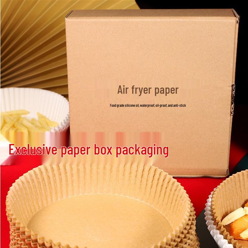 Air Fryer Oil-Absorbing Non-Stick High-Temp Resistant Round Baking Paper