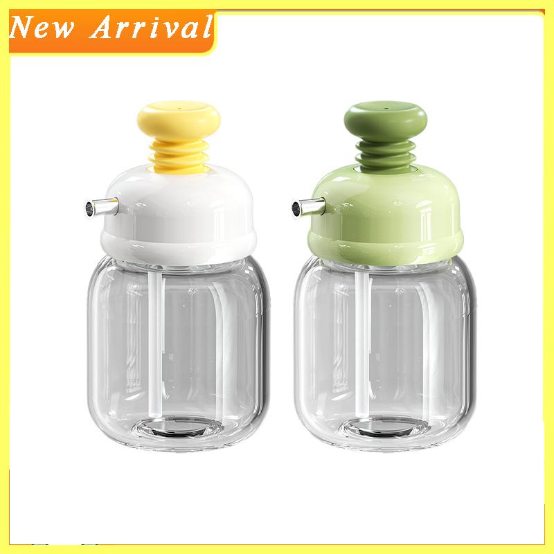 Glass Oil Squeeze Bottle Portion Control Seasoning Tool Soy Sauce Vinegar Dispensers Lemon Juice Pouring Jar for Kitchen Gadgets