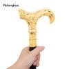 Golden Skull Flower Head Walking Cane Fashion Decorative Walking Stick Gentleman Elegant Cosplay Cane Knob Crosier 93cm