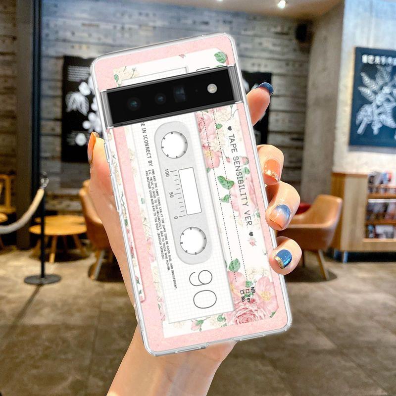 

Ретро Винтаж Старая Кассетная Лента Чехол для Телефона для Google Pixel 9 Pro XL 8 7 6 Pro 8A 7A 6A 5 4 5A 4A 3A XL 5G Мягкий ТПУ Прозрачный Чехол Pixel 6