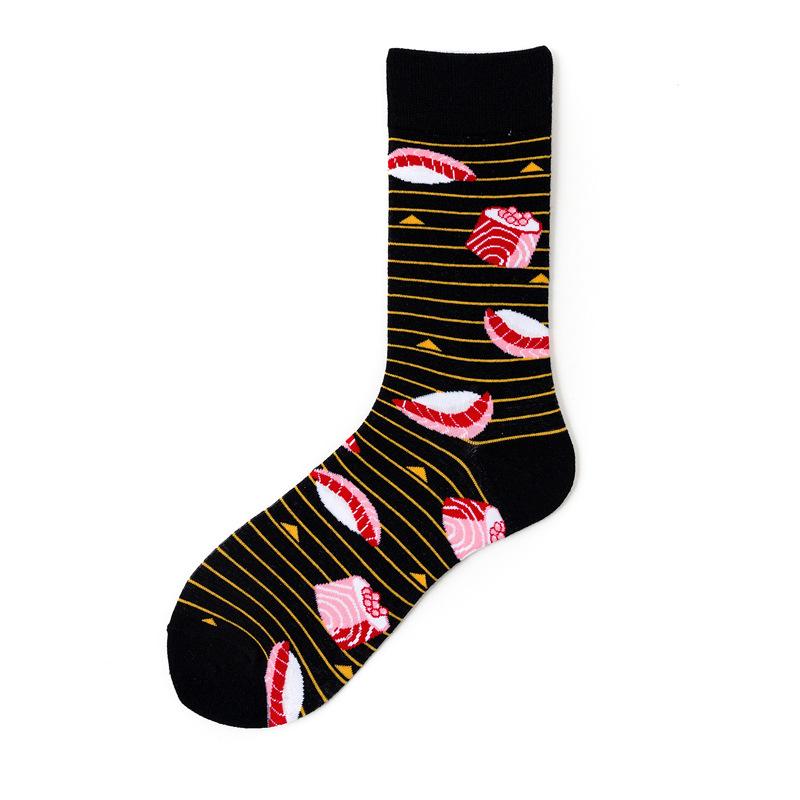 Hundreds Fashion Personality Cotton Socks Unisex Men Happy Street Skateboard Fruits Harajuku Gift Funny Boys Male Dress Sox