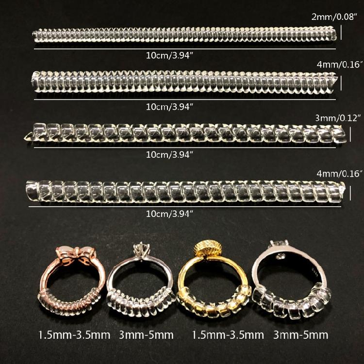 16Pcs Make Jewelry Smaller Invisible Ring Size Adjuster for Loose Rings Adjuster