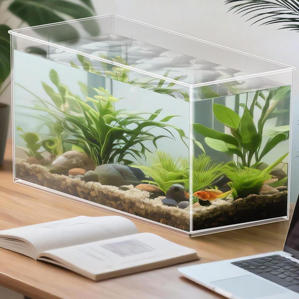 Small Aquarium Betta Tank Frameless Extra Clear Bowl For Crab Spider Terrariums Mini Habitat Temporary Space Plastic Fish Tank