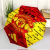 Manchester United F.C Print Automatic Open Close Umbrella, Portable Foldable Umbrella, for Outdoor Commute Camping Trip, Ideal Birthday Gift
