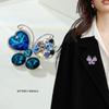 Light Luxury High-End Crystal Butterfly Brooch Female Sweet And Cute Insect Corsage Fashion Exquisite Autumn And Winter Pin