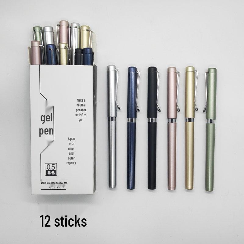 Customizable Black Signature Pen - Large-Capacity Refill, Neutral Design for Business & Office Gifts