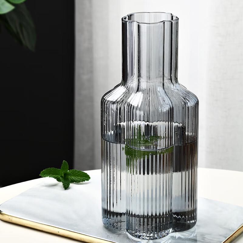 INS Style Vertical Stripe Glass Pitcher 1200ml