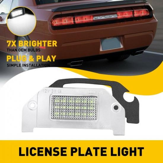 LED License Plate Light White Lamp For Dodge Avenger Challenger Charger 2008-14