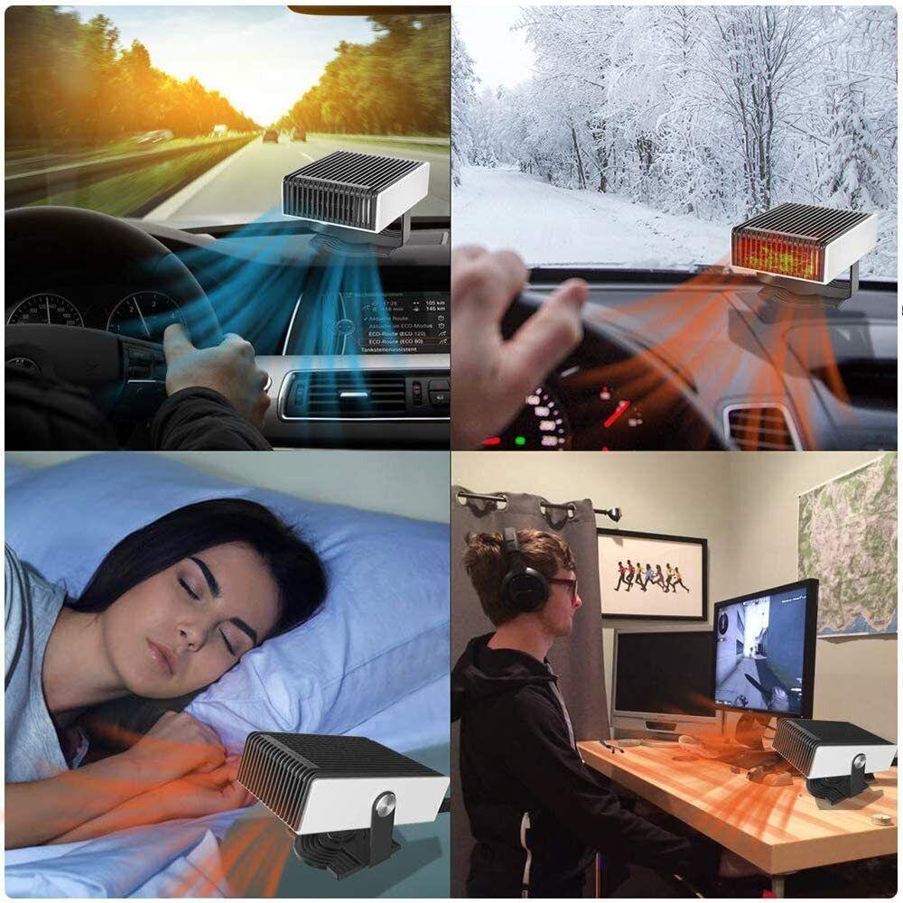 12/24V 150W Car Heater Potable Auto Heater Defroster Electric Fan High Power Dryer Heating Cooling Windscreen Defogging Defrost