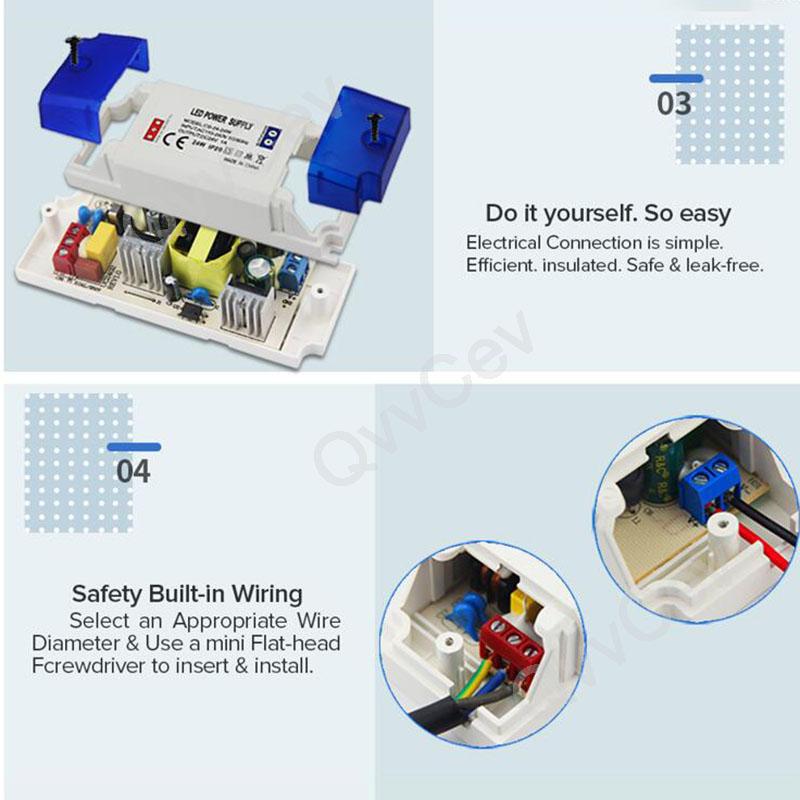 AC 110-240V To DC 12V 24V LED COB Strip Lighting Driver Power Transformer 12W 24W 36W 60W 100W 2A 3A 5A Switching Supply Adapter