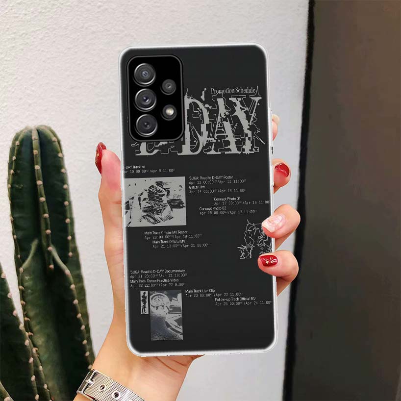 SUGA D-DAYs For Samsung Galaxy A17 A16 A15 A14 A13 A56 A55 A54 A53 Phone Case A36 A35 A34 A33 A26 A25 A24 A23 A05S A04S Galaxy A
