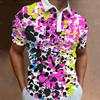 Lässiges kurzärmeliges Poloshirt mit lebhaftem Punktmuster, trendy und bequem für den täglichen Gebrauch.