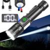 30W Powerful LED Flashlight TYPE-C Charging Ultra Bright Telescopic Zoom Light Handheld Long Range Outdoor Emergency Light