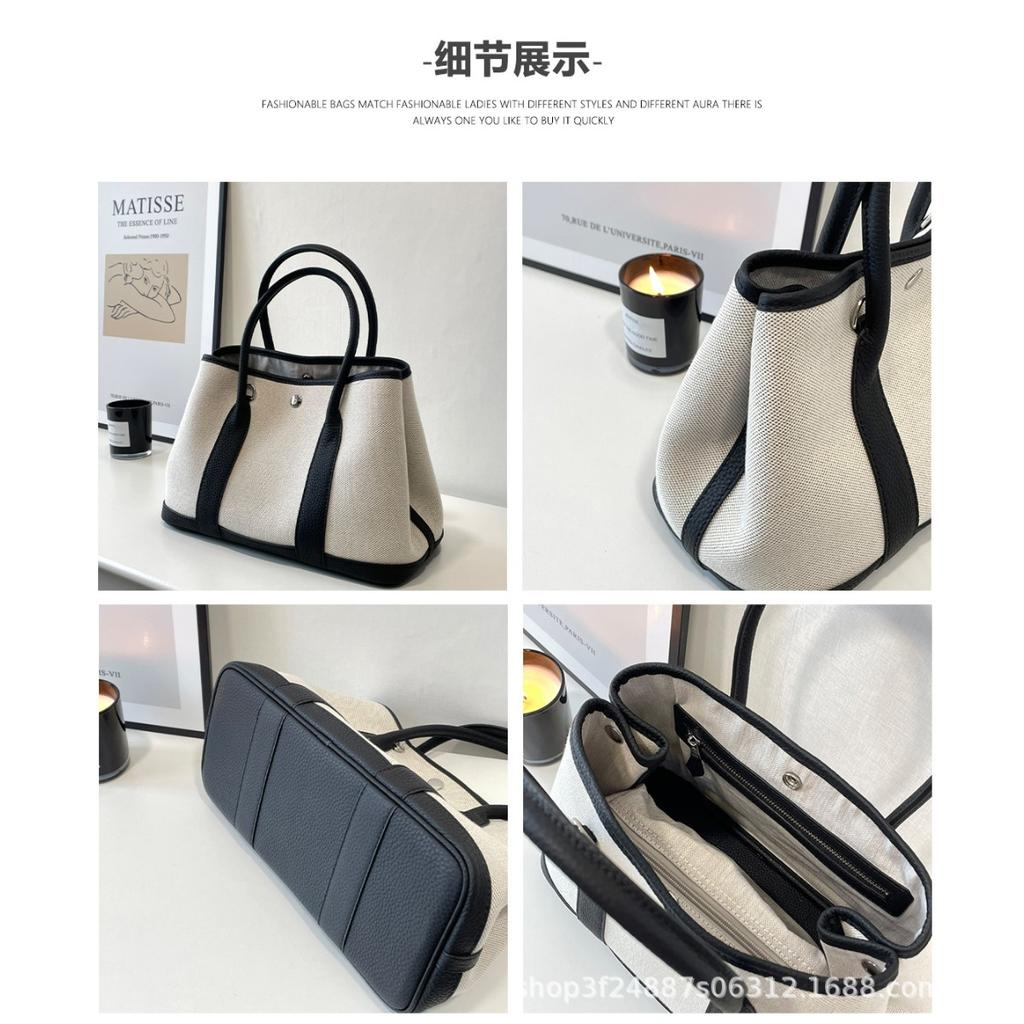 2024 Neue Damen Tasche Einzel Schulter Schräg über Körper Tragbare Canvas Gartentasche Tragbare Einkaufstasche Beuteltasche
