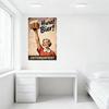 Vintage Oktoberfest Metal Tin Sign with Hura! Bier! Text, Beer Mug Waitress Design for Bar Cafe Man Cave Home Decor
