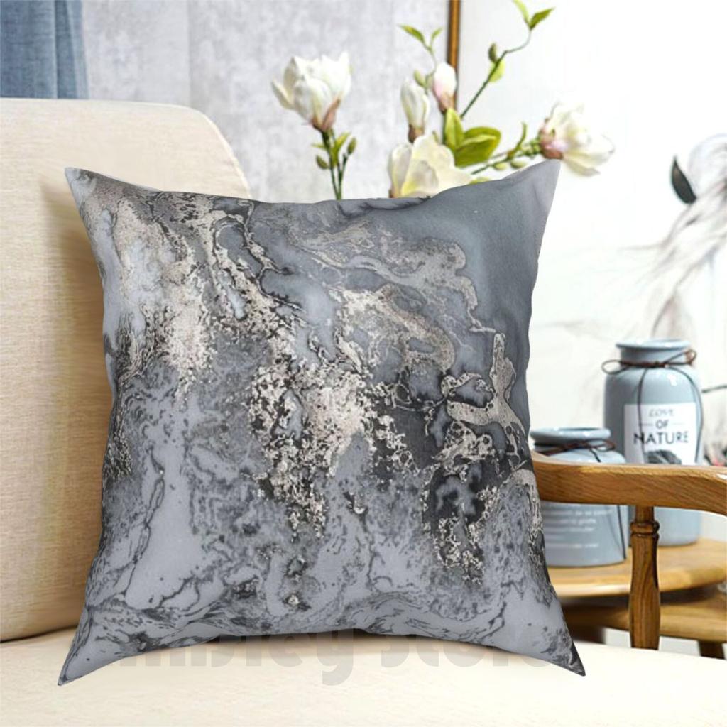 Gray Marble Pillow Case Printed Home Soft DIY Pillow Cover Marble Gray Marble Marble Shell Popular Trend Fashionable Cool