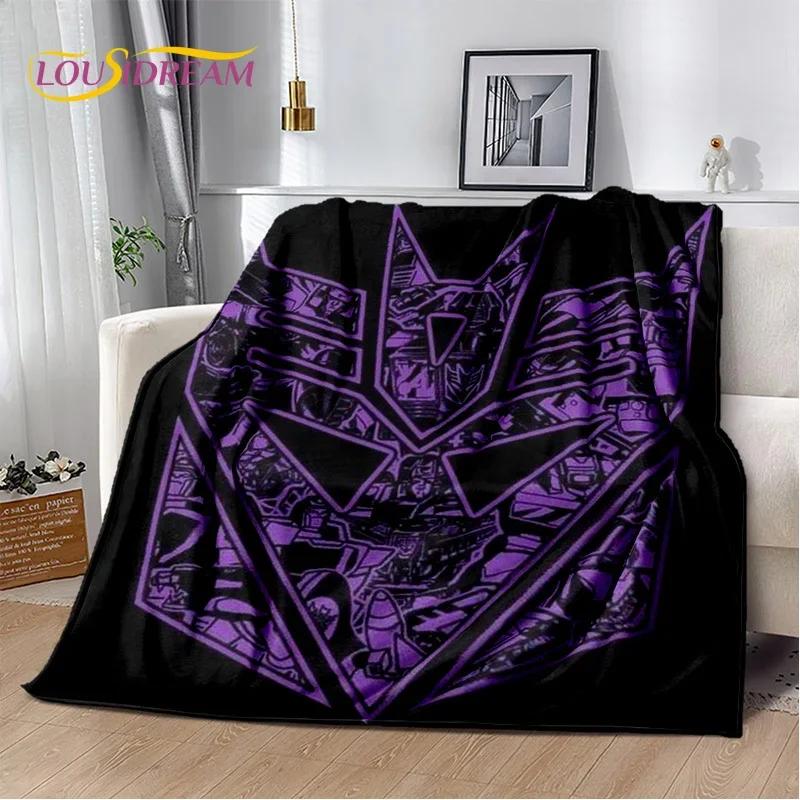 Cartoon T-Transformers Autobots Soft Flannel Blanket for Beds Bedroom Sofa Picnic,Throw Blanket for Cover Outdoor Leisure Gift