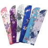 Set of 5 Vintage Handhelds Fan Carrying Bag Folding Fan Storage Pouch Chinese Hand Fan Sleeve Flower Silk Pocket Gift