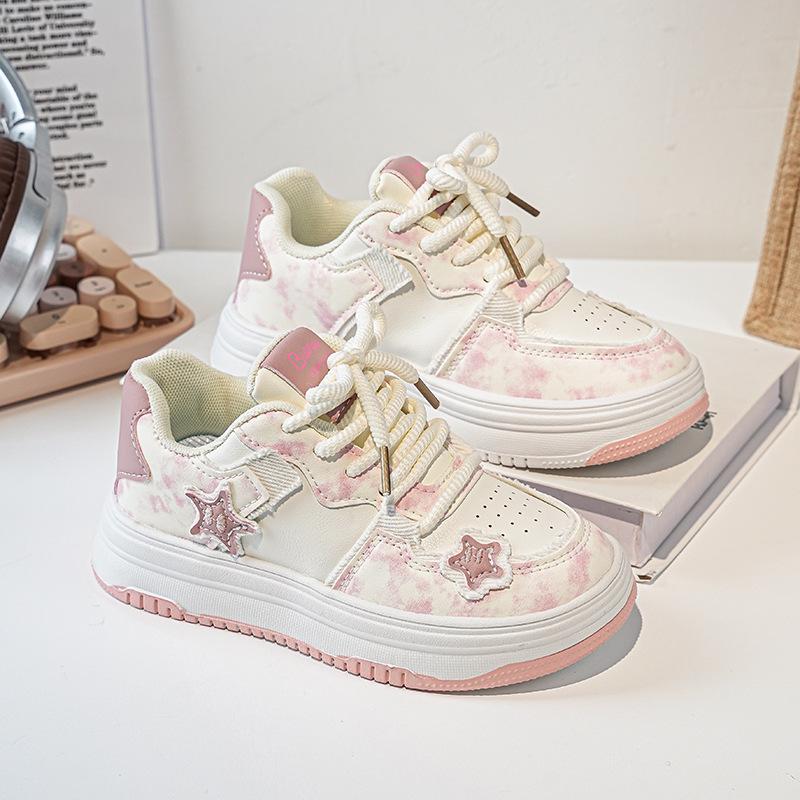 2025 Kids' Lightweight Sneakers: Spring/Autumn Thick Sole Running Shoes for Girls