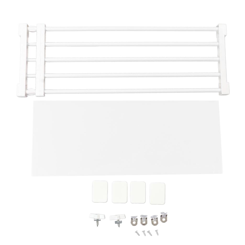 Closet Tension Shelf Expandable Nail Cabinet Divider Storage Rack for Wardrobe Cupboard