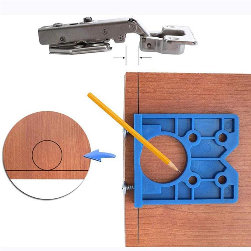 35mm Hinge Drilling Jig Set Concealed Guide Hinge Hole Drilling Locator Woodworking Hole Opener Door Cabinet Accessories Tools