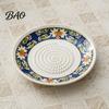 Garlic Dipping Sauce Bowl Ceramic Grinder, Multi-Functional Grating Plate, Manual Ginger Compact Grater Zester Bowl, All-in-One Prep Mixing