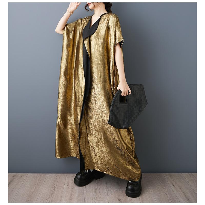 DIMANAF New 2026 Women Plus Size Summer Long Dress Loose Oversize Maxi Elegant Fashion Casual Lady Dress