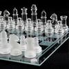 Elegante Set da Scacchi in Vetro da 10" - Gioco da Tavolo di Qualità Premium per Tutte le Età per Appassionati di Scacchi e Decorazione per la Casa